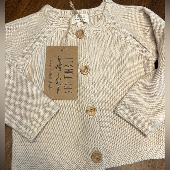 NWT Simple Folk Daily Cardigan Organic Knit - Picture 2 of 6